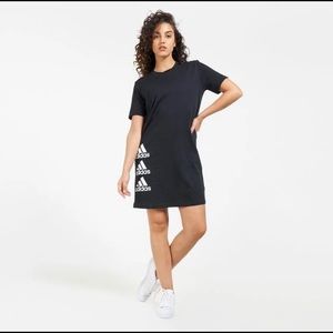 Adidas black logo T-shirt dress